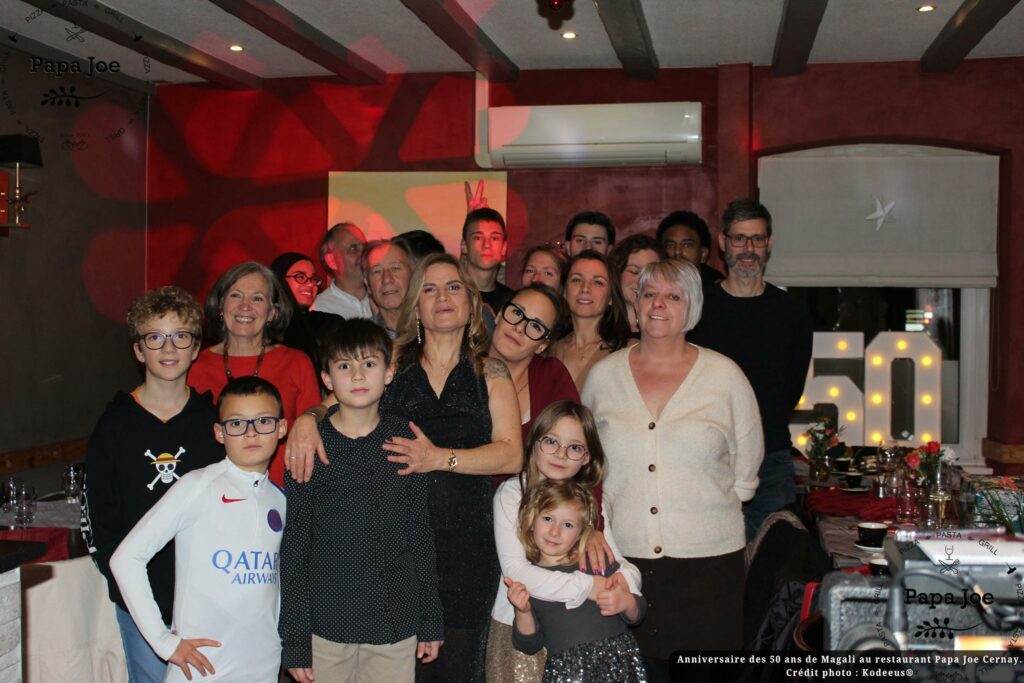 Location de salle à Cernay pour vos événements privés et professionnels Privatisation de salle au restaurant Papa Joe Cernay pour l'anniversaire de Magali